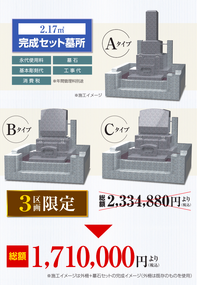 「完成セット墓所」